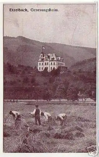 10733 Ak Etzelbach Thüringen Genesungsheim 1919