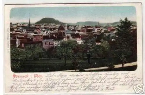 08006 Ak Pössneck in Thüringen Totalansicht 1904