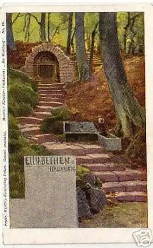 13122 Künstler AK Elisabethen Brunnen um 1900