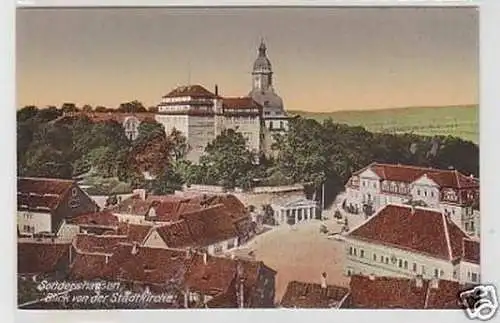 35687 Ak Sondershausen Blick von der Stadtkirche um1920