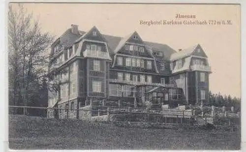 19973 Ak Ilmenau Berghotel Kurhaus Gabelbach um 1910