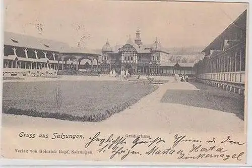 61820 Ak Gruss aus Salzungen Gradierhaus 1902