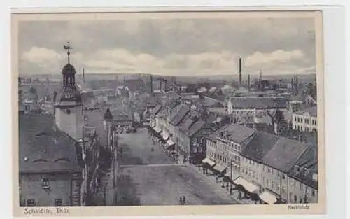 36535 Ak Schmölln Thür. Marktplatz Draufsicht 1935