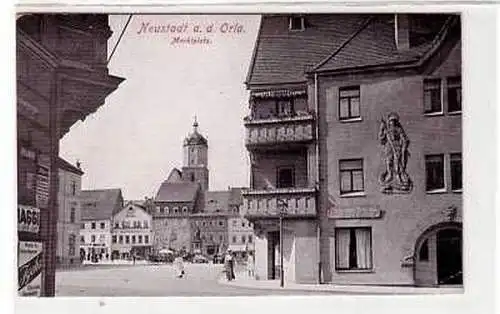 41806 Ak Neustadt an der Orla Marktplatz um 1910