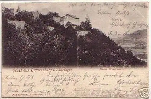 17295 Ak Gruß aus Blankenburg Ruine Greifenstein 1901