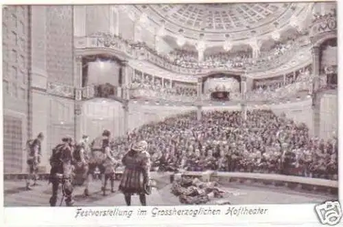 26355 Ak Festkarte Schillerbund WeimarTheater um 1920