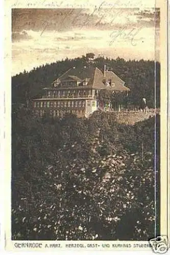 26774 Ak Gernrode am Harz Gasthaus Stubenberg 1919