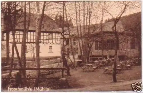 27131 Ak Froschmühle (Mühltal) Biergarten um 1930