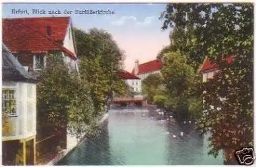 25280 Ak Erfurt Blick nach der Barfüßerkirche um 1920