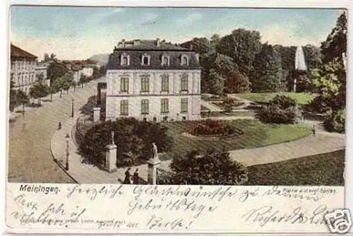 27686 Ak Meiningen Partie a.d. englischen Garten 1909