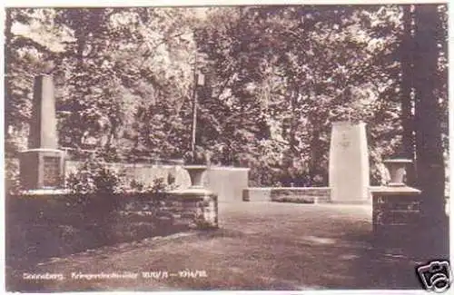 26100 Ak Sonneberg Kriegerdenkmäler um 1920