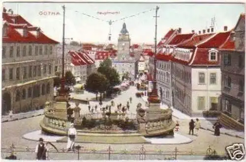 27055 Ak Gotha Hauptmarkt 1910