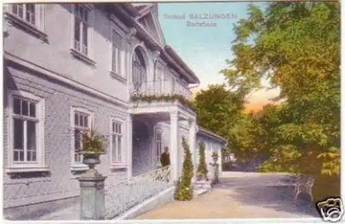 27274 Ak Solbad Salzungen Badehaus um 1910