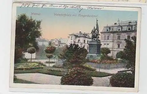 36035 Ak Weimar Watzdofplatz mit Kriegerdenkmal 1912