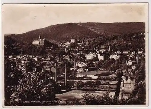 66909 Ak Greiz Totalansicht von der "Schönen Aussicht" 1934