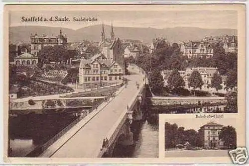 23129 Ak Saalfeld a.d. Saale Saalebrücke 1925