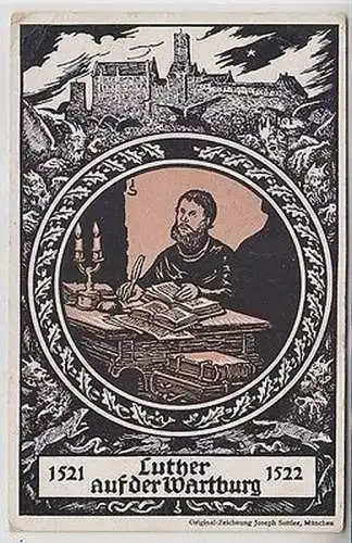 63287 Künstler Ak zur Gedächtnisfeier 1521 - 1522 Luther auf der Wartburg 1921