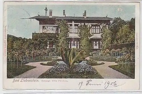 63133 Ak Bad Liebenstein herzogliche Villa Pendora 1906