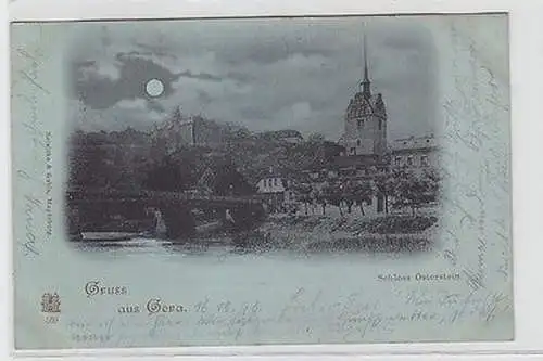 63584 Ak Gruss aus Gera Schloss Osterstein 1898