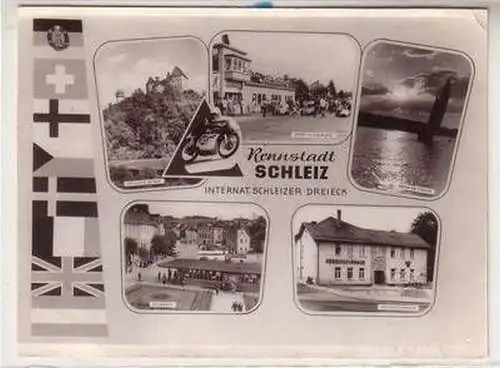 53397 Mehrbild Ak Rennstadt Schleiz Internat. Schleizer Dreieck 1966