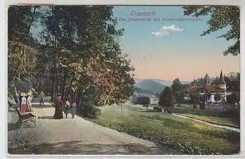 56116 Ak Eisenach das Johannistal mit Feodorenpromenade 1911