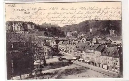 56000 Ak Eisenach Markt mit Geschäften 1903