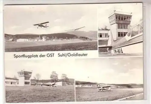 36002 Mehrbild Ak Sportflugplatz der GST Suhl/ Goldlauter 1978