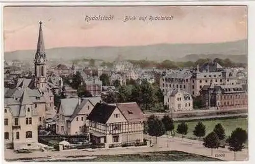 56290 Ak Rudolstadt Blick auf die Stadt 1908