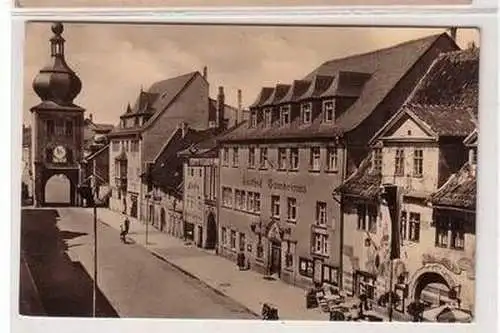 50374 Ak Saalfeld Saale Blankenburger Straße und Loch 1954