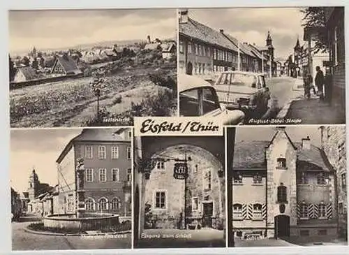 38361 Mehrbild-Ak Eisfeld Thüringen Bebel-Str. ua. 1974