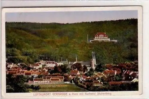 43222 Ak Gernrode Harz mit Kurhotel Stubenberg um 1920