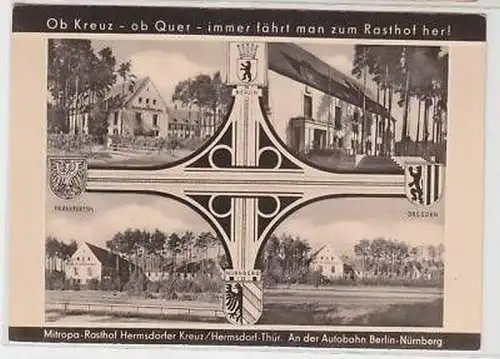 45901 Mehrbild Mitropa Rasthof Hermsdorfer Kreuz 1963