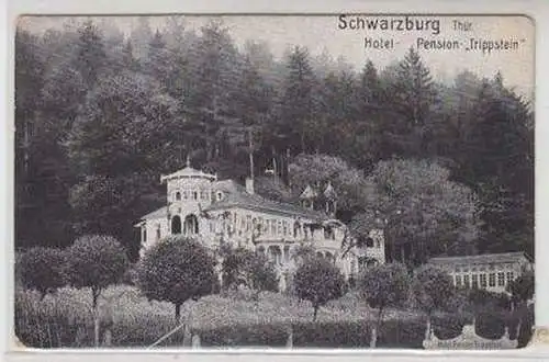 48837 Ak Schwarzburg Thür. Hotel Pension Trippstein 1910