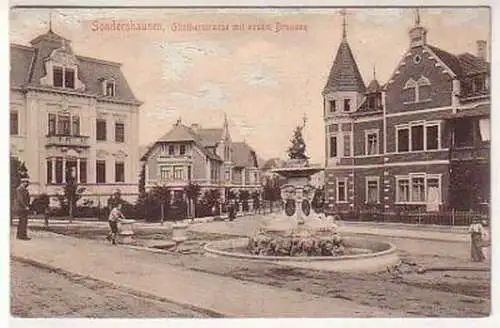 36147 Ak Sondershausen Güntherstr. neuer Brunnen 1905