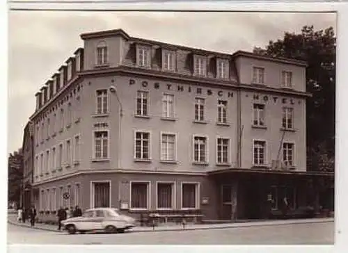 38334 Ak Pößneck in Thür. HO Hotel "Posthirsch" um 1970