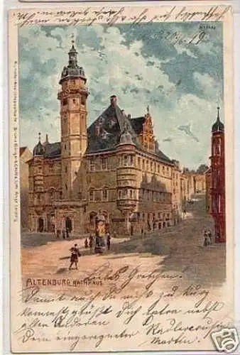 21931 Ak Lithographie Altenburg Rathaus 1899