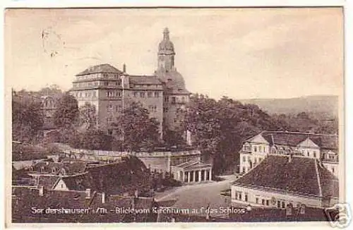 08044 Ak Sondershausen Blick vom Kirchturm 1929