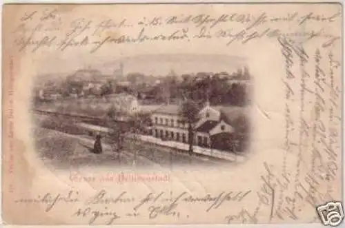 19750 Ak Gruß aus Heiligenstadt Totalansicht 1898