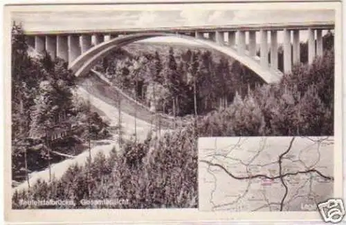 19471 Ak Teufelstalbrücke mit Lageplan um 1930