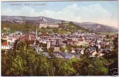 28169 Ak Rudolstadt Blick v. Justinshöhe um 1926