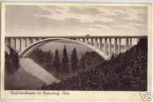 13723 Ak Teufelstalbrücke bei Hermsdorf Thür. 1938