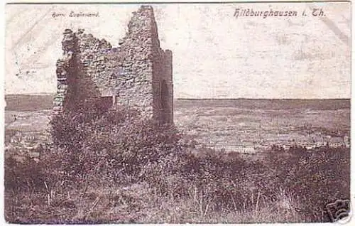 16948 Ak Hildburghausen in Thür. Ruine Luginsland 1919