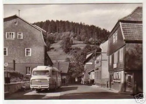 08341 Ak Giessübel Thüringer Wald mit altem Autobus