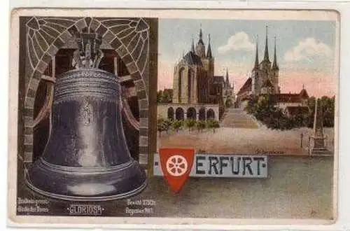 35403 Ak Erfurt Dom und Glocke Gloriosa um 1920