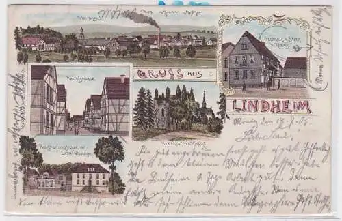 53393 Ak Lithographie Gruss aus Lindheim bei Altenstadt 1905