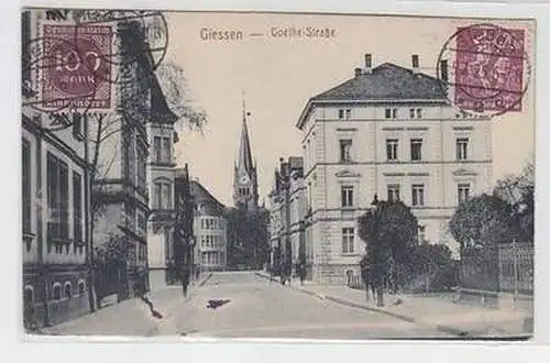 50850 Ak Giessen Goethe Strasse 1923