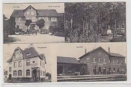 61347 Mehrbild Ak Sontra Hotel Ruelberg, Post, Bahnhof, Lindenplatz 1912