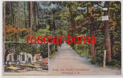 82752 Mehrbild Ak Gruß vom Merte´s Felsenkeller Offenbach a.M. 1925