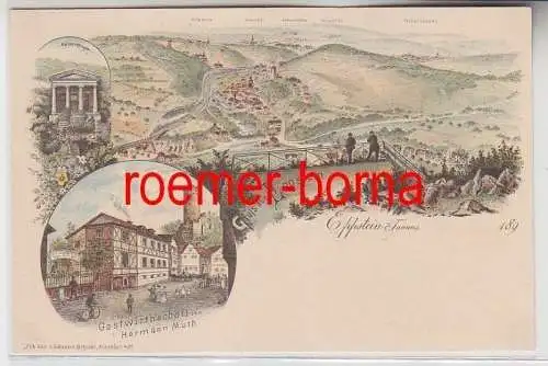 74111 Ak Lithografie Gruss aus Eppstein i. Taunus Gastwirthschaft Muth um 1900