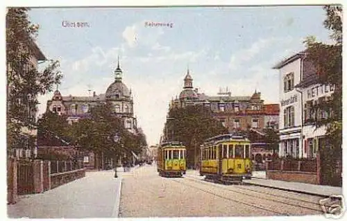 13483 Ak Giessen Seltersweg mit Straßenbahn 1916